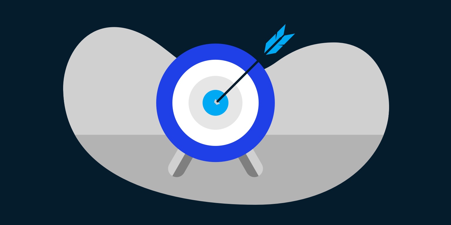 A target with an arrow in the bullseye