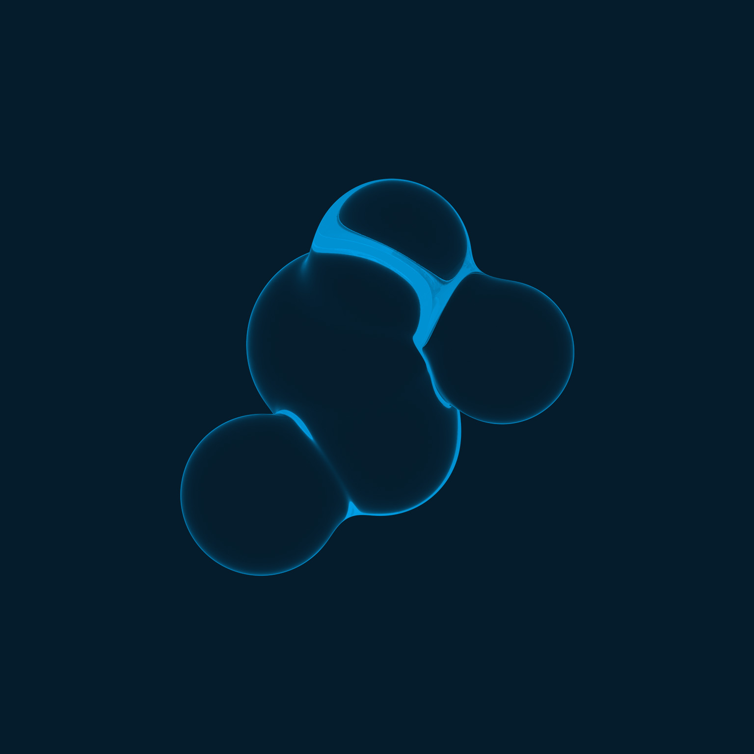 3D image of a transparent cell growing and developing offshoots.