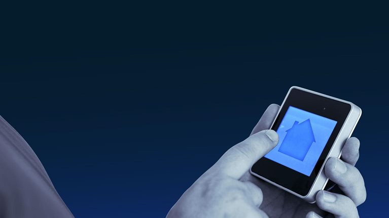 Hands holding electronic device