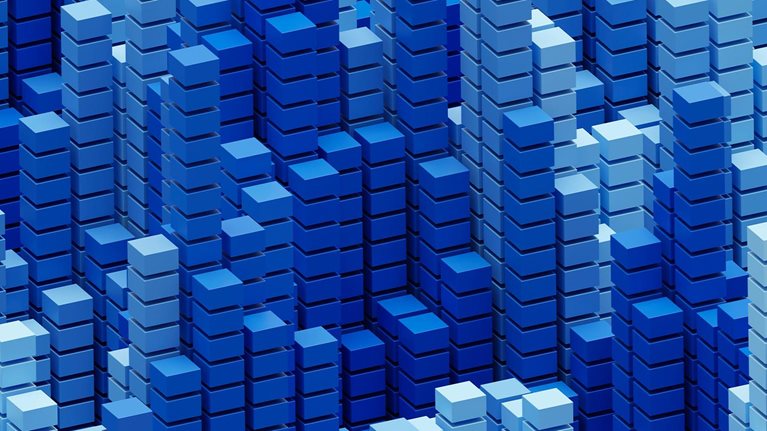 High population density abstract city - stock photo