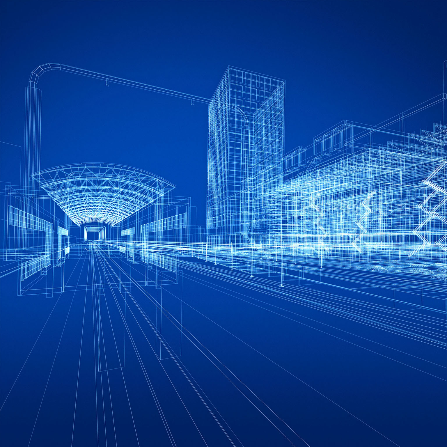 3D architecture abstract