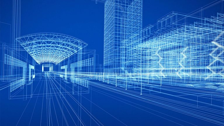 3D architecture abstract