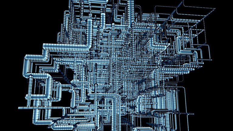 Computer generated image of pipes