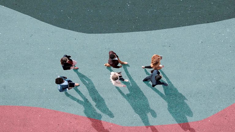 Businesspeople walking