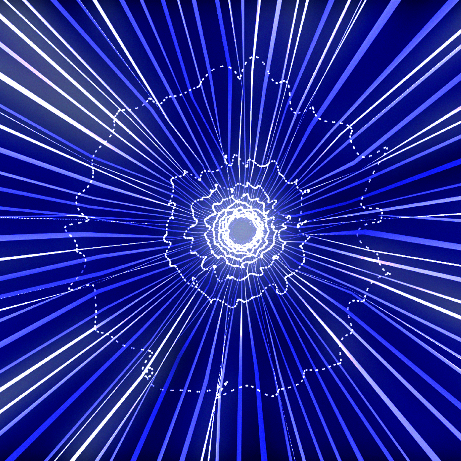 Violet Blue Abstract meteor or space travel at light speed