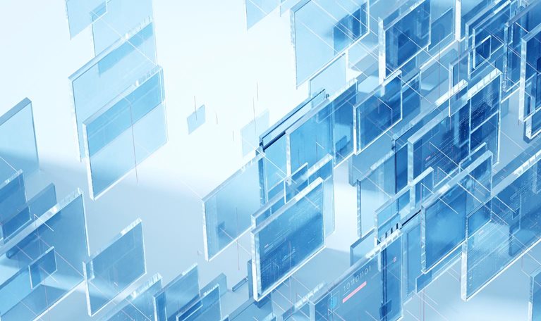 Virtual screens arranging in the shape of a building