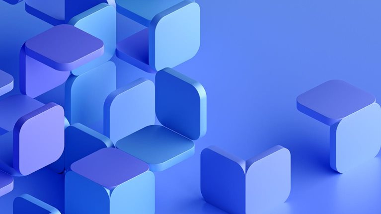 3D partial cube shapes coming together