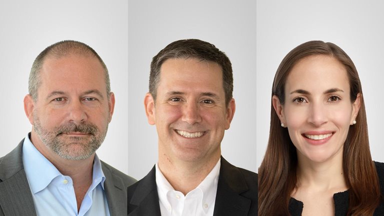 Headshot of Bill Schaninger, Bryan Hancock, and Emily Field