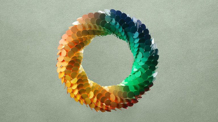 Multicolored wreath