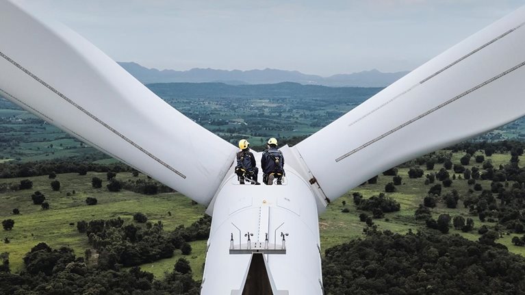 two electric engineer wearing personal protective