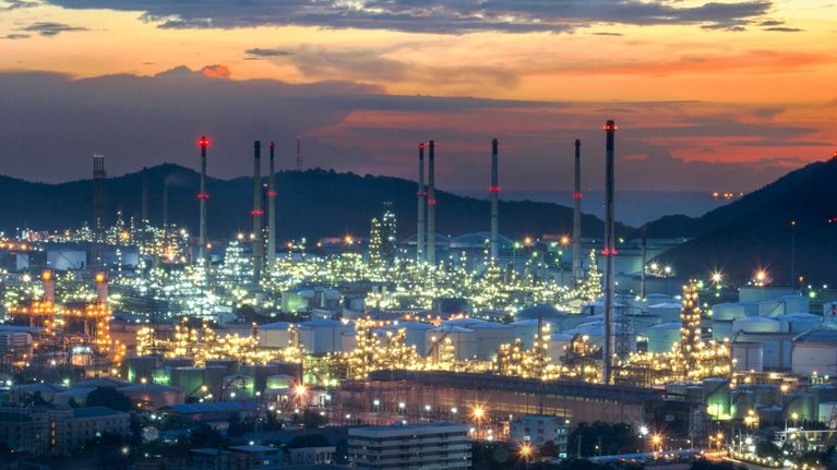 Products and Services for the Oil Refining and Petrochemical Industries - stock photo