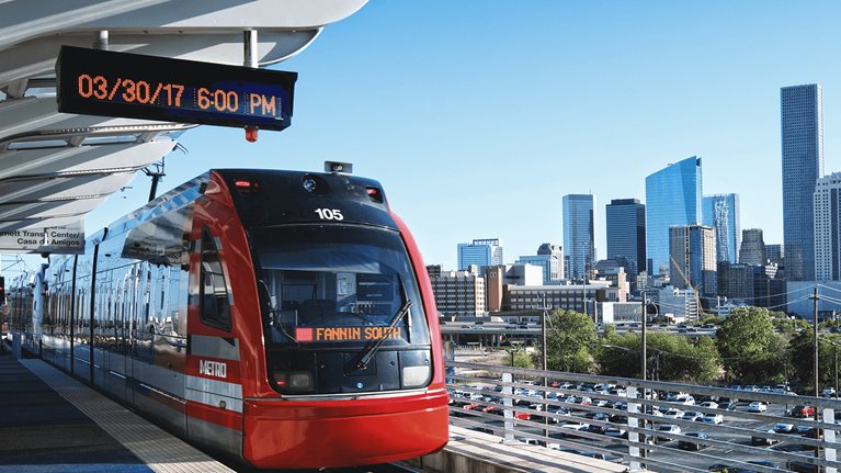 photo of subway train on platform